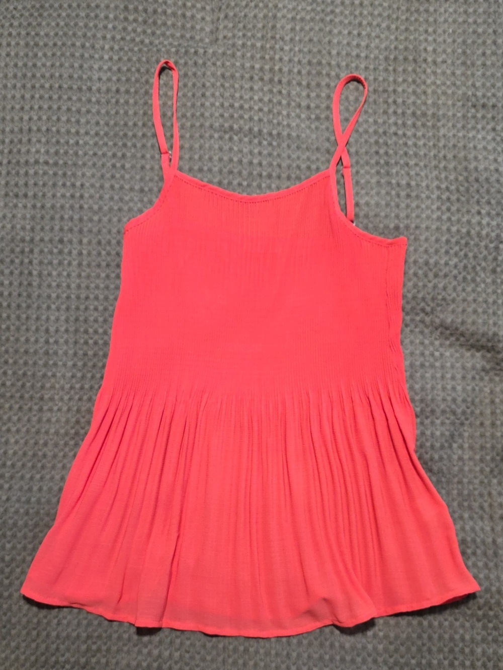 ODDY Coral Pink Pleated Spaghetti-Strap Camisole